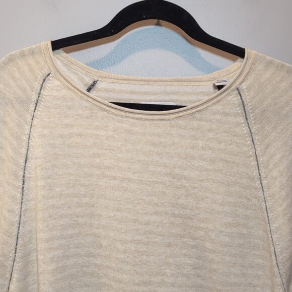 Tommy Bahama Jeans Striped Pullover Sweater Beach Cotton Wide Crew Neck Knit - Picture 2 of 10